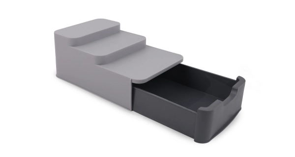 Plastový kuchyňský organizér, šedá, 11 x 16 x 26 cm 