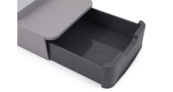 Plastový kuchyňský organizér, šedá, 11 x 16 x 26 cm 