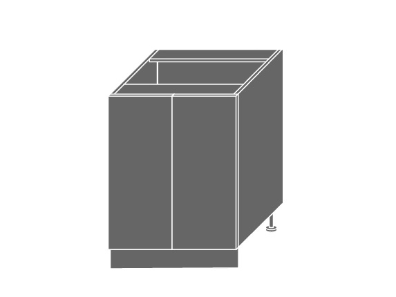 Levně SHAULA, skříňka dolní D11 60, korpus: grey, barva: black