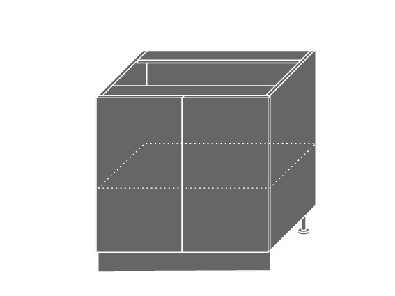 Levně SHAULA, skříňka dolní D11 80, korpus: grey, barva: black