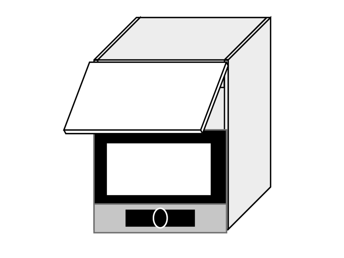 SHAULA, skříňka horní W2MK 60, korpus: grey, barva: white