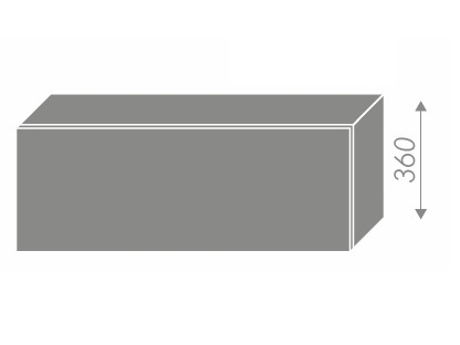 SHAULA, skříňka horní W4B 90 AV HK, korpus: grey, barva: black