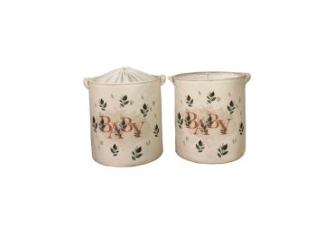 Plstěné košíky NN01305, krémová - sada 2 ks