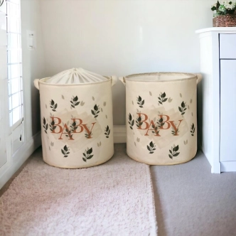 Plstěné košíky NN01305, krémová - sada 2 ks