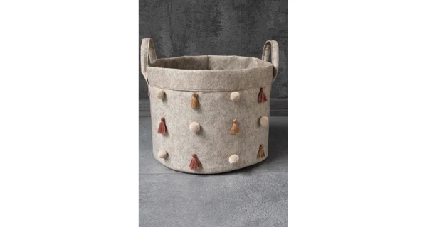 Plstěný košík NN01056, krémová