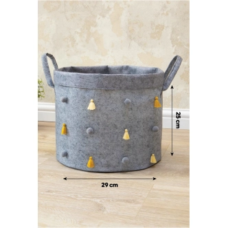 Plstěný košík NN01058, šedá