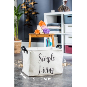 Plstěný košík NN01068, bílá/černá - sada 3 ks