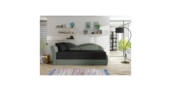 Pohovka BANBURY, levá, černá/světle šedá