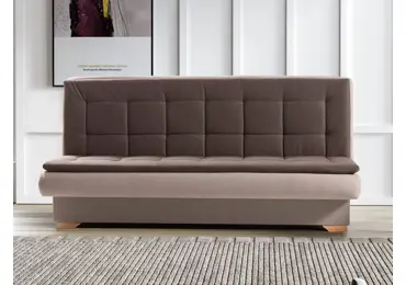 Pohovka BUKHAN, hnědá látka/béžová látka