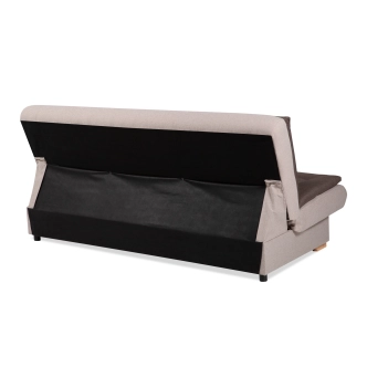 Pohovka BUKHAN, hnědá látka/béžová látka