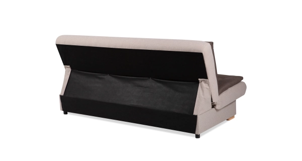 Pohovka BUKHAN, hnědá látka/béžová látka