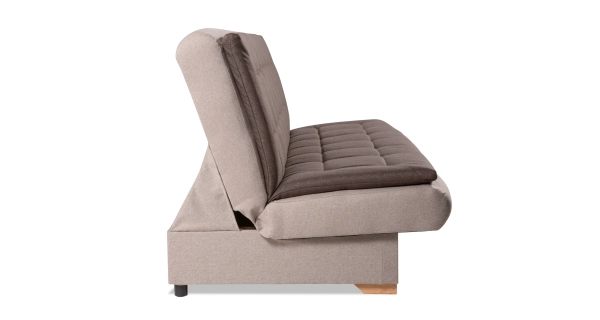 Pohovka BUKHAN, hnědá látka/béžová látka