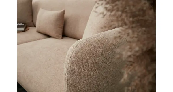 Pohovka CORTNEY, béžová/zlatá