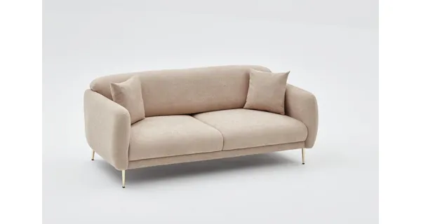 Pohovka CORTNEY, béžová/zlatá