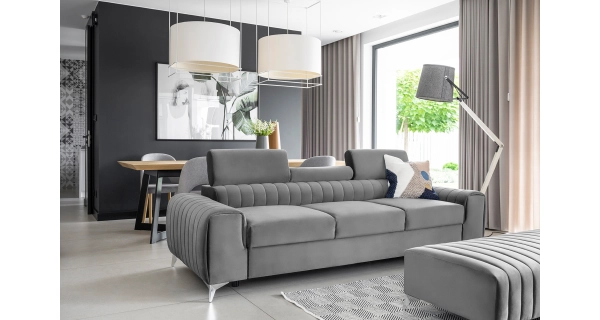 Pohovka CURRAN 01, světle šedá látka