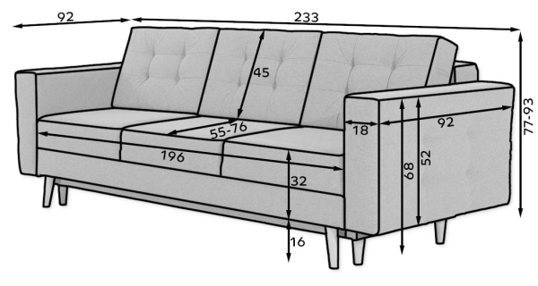 Pohovka DOLBY, růžová
