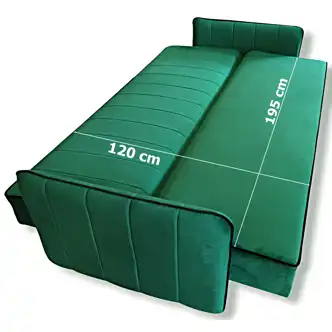 Pohovka GARBELYOR I, tmavě zelená látka