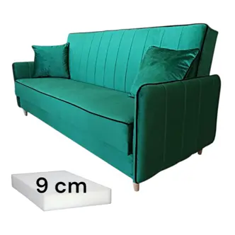 Pohovka GARBELYOR II, tmavě zelená látka