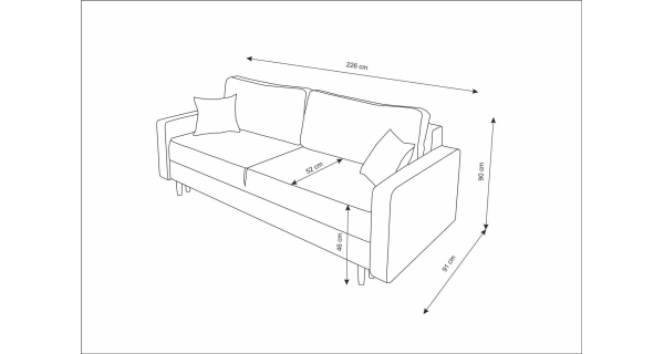 Pohovka GURK, červená 