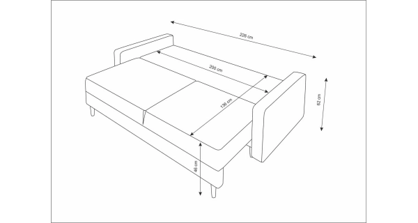 Pohovka GURK, hořčicová