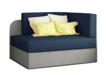 Pohovka HYSTRIX 01, modrá/světle šedá látka