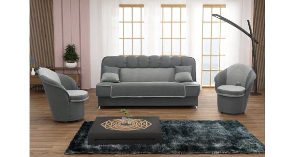 Pohovka JENSEN 4, světle šedá látka/šedá látka