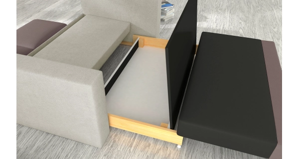 Pohovka KASDAN 4, šedá látka