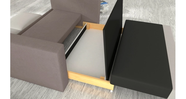 Pohovka KASDAN 5, šedá látka 