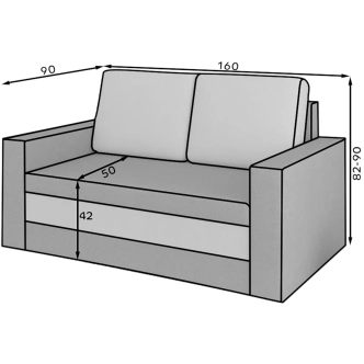 Pohovka KASDAN 6, modrá látka