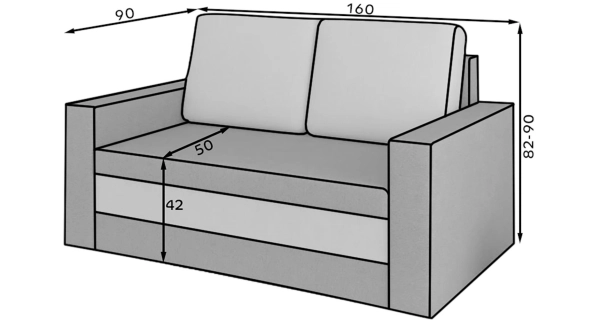 Pohovka KASDAN 6, modrá látka