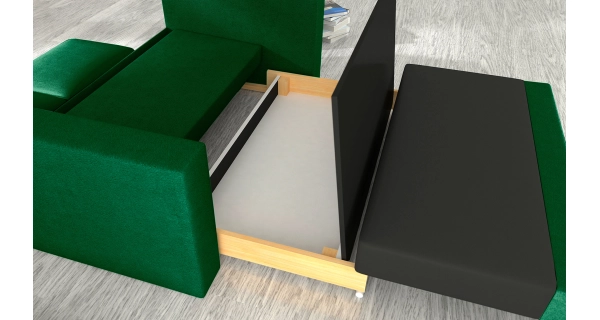 Pohovka KASDAN 7, zelená látka