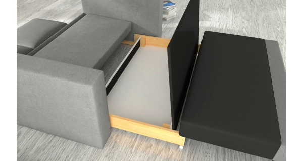 Pohovka KASDAN 8, šedá látka