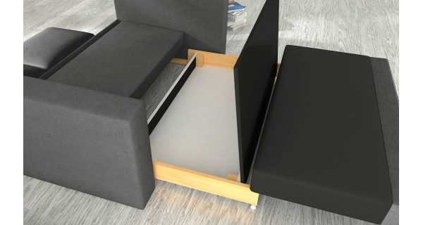 Pohovka KASDAN 9, tmavě šedá látka