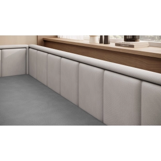 Pohovka MESAS 01, levá, šedá látka