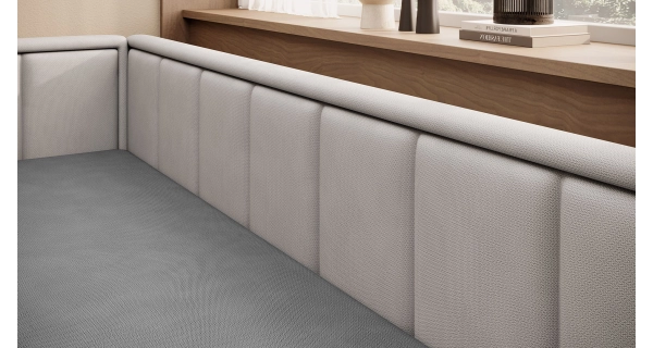 Pohovka MESAS 01, levá, šedá látka