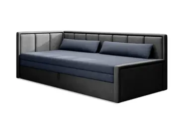 Pohovka MESAS 04, levá, modrá látka/šedá látka