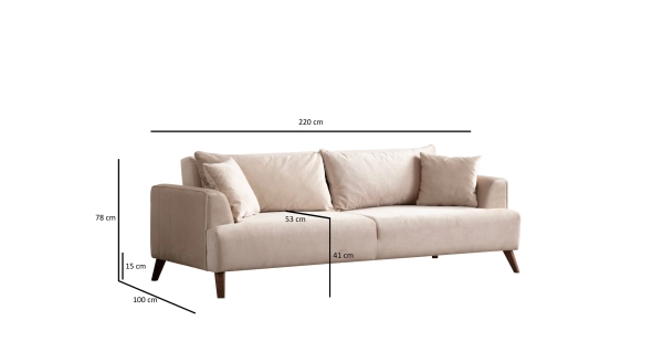 Pohovka MIRSAR, ecru