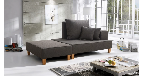 Pohovka MORADO, pravá, šedohnědá 