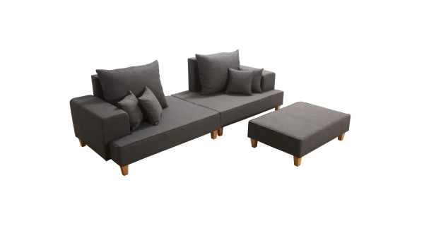 Pohovka MORADO, pravá, šedohnědá 