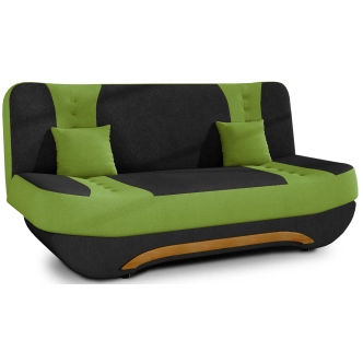 Pohovka NECTON 02, černá látka/zelená látka