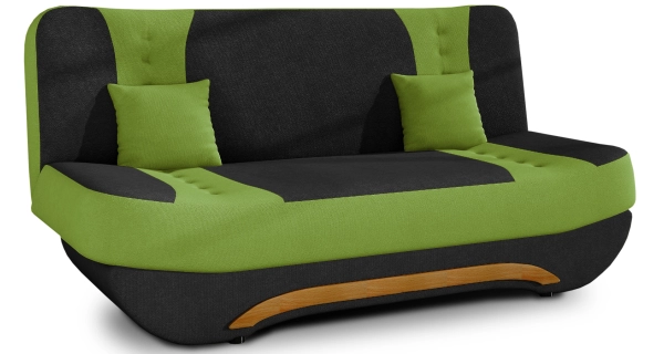 Pohovka NECTON 02, černá látka/zelená látka