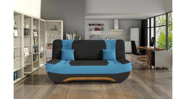 Pohovka NECTON 03, černá látka/modrá látka