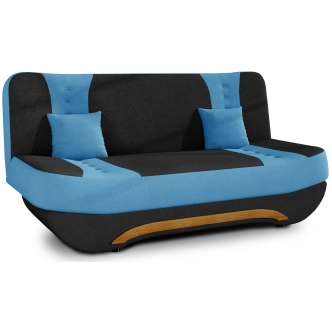 Pohovka NECTON 03, černá látka/modrá látka