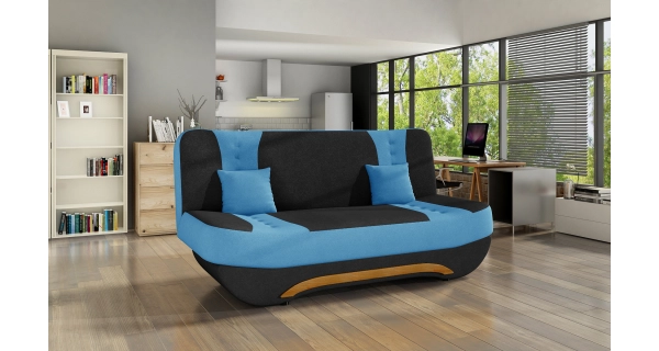 Pohovka NECTON 03, černá látka/modrá látka