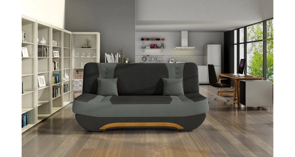 Pohovka NECTON 04, černá látka/světle šedá látka