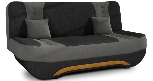 Pohovka NECTON 04, černá látka/světle šedá látka