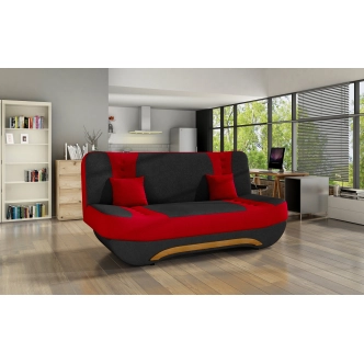 Pohovka NECTON 05, černá látka/červená látka