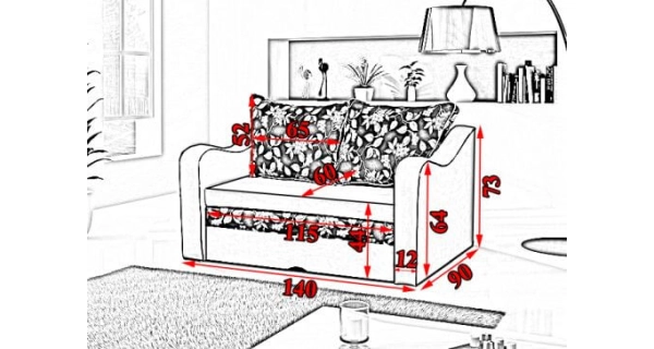 Pohovka PELAGIA, tmavě hnědá/světle hnědá