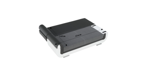 Pohovka PRALINE, bílá/šedá