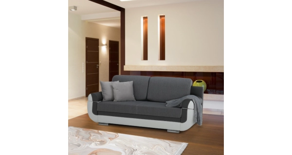 Pohovka PRALINE, bílá/šedá